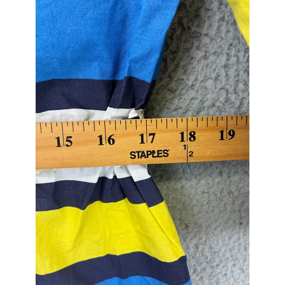 Next Belted Shirtdress Womens 4 Blue Yellow Striped Casual Long Sleeve Maxi - Picture 8 of 13